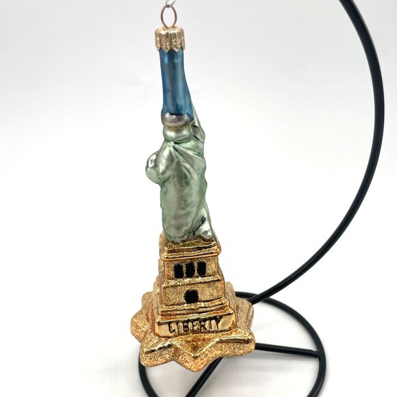 Landmark Creations Statue of Liberty NYC Glass Ornament Hand Painted '98 Box Tag - Picture 5 of 14